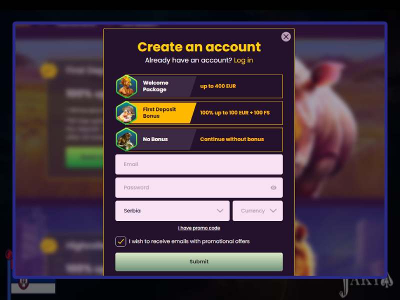 How to Register at Bizzo Casino?