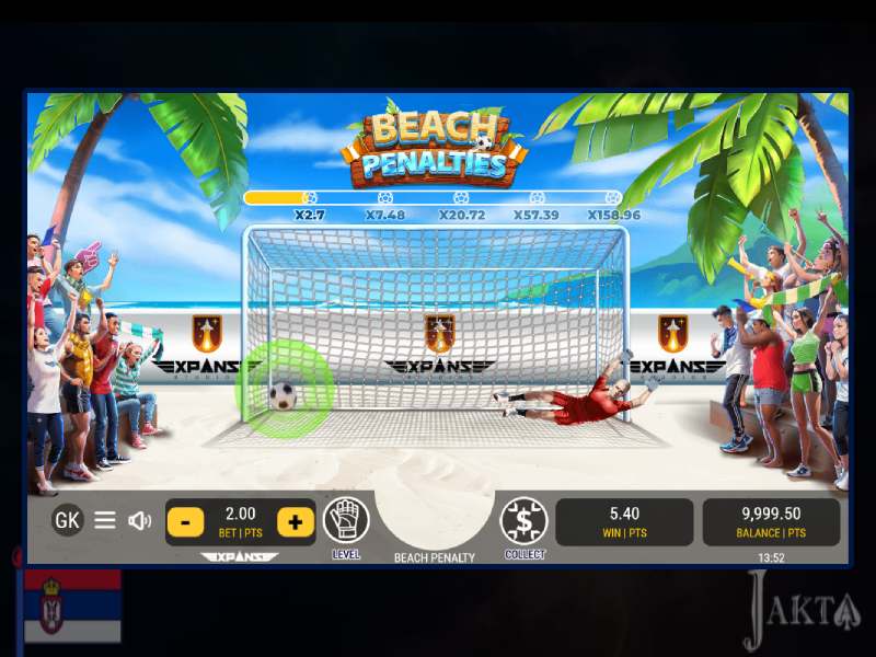 Лимиты ставок Beach Penalties и максимальный выигрыш в казино